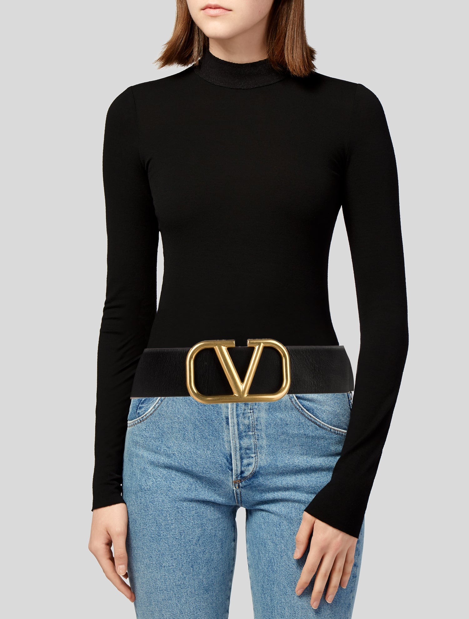 Valentino Wide Leather Belt