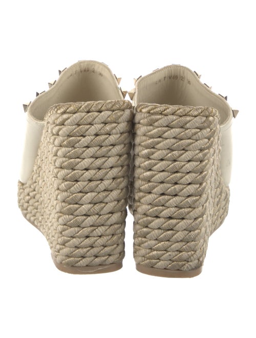 Valentino Rockstud Accents Leather Espadrilles