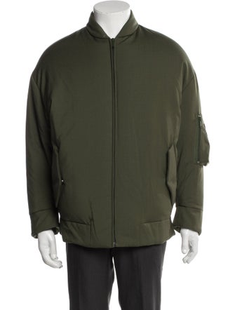 Valentino Rockstud Accents Wool Bomber Jacket