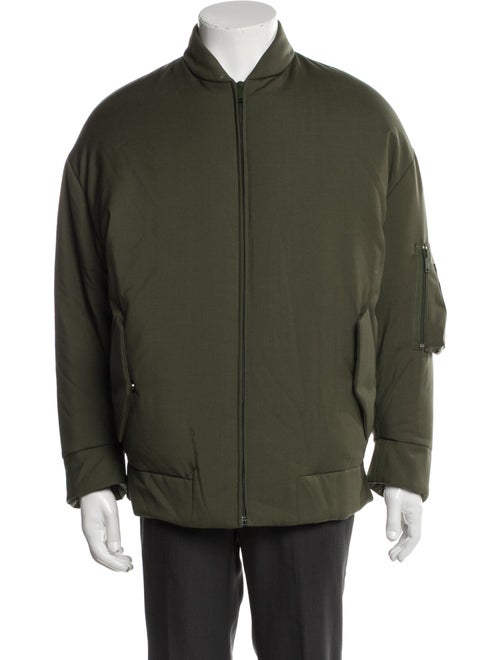 Valentino Rockstud Accents Wool Bomber Jacket