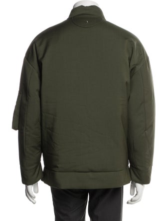 Valentino Rockstud Accents Wool Bomber Jacket