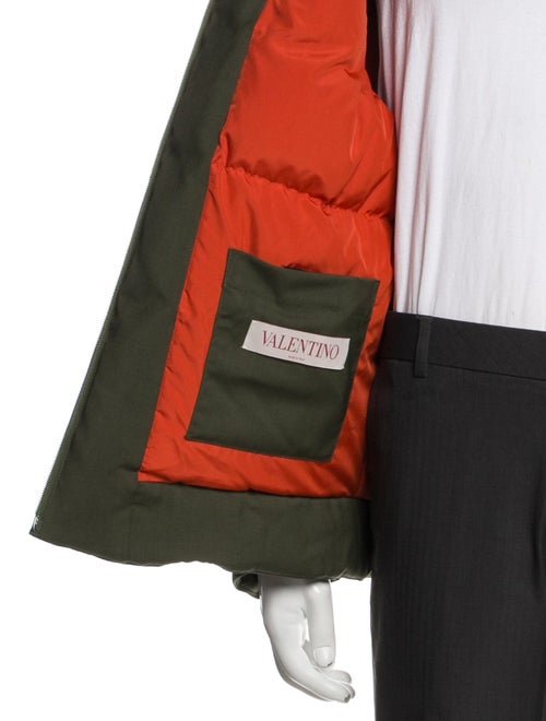 Valentino Rockstud Accents Wool Bomber Jacket