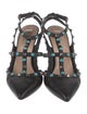 Valentino Rockstud Accents Leather T-Strap Pumps