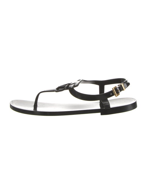 Valentino Rubber T-Strap Sandals