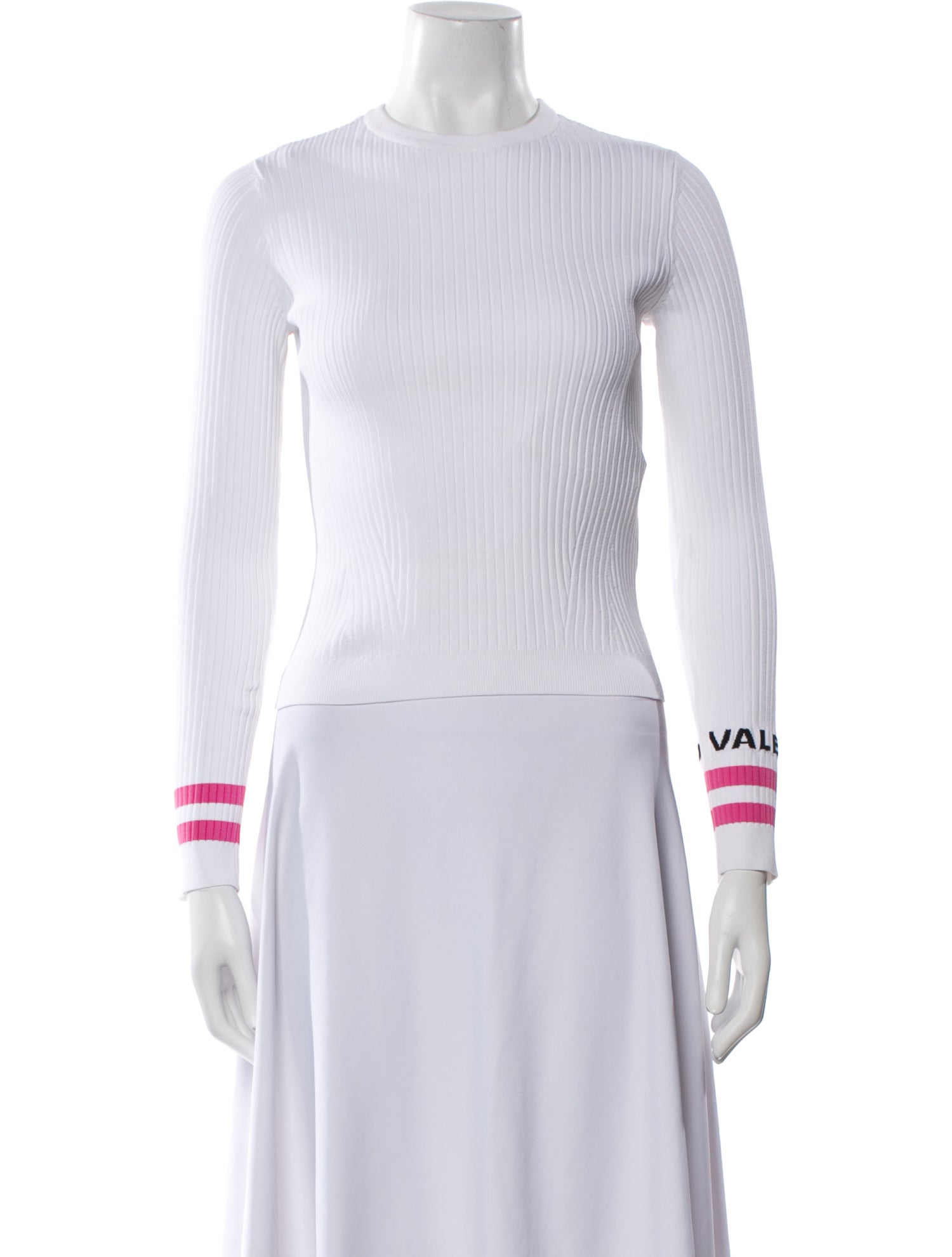 Valentino Mock Neck Long Sleeve Top