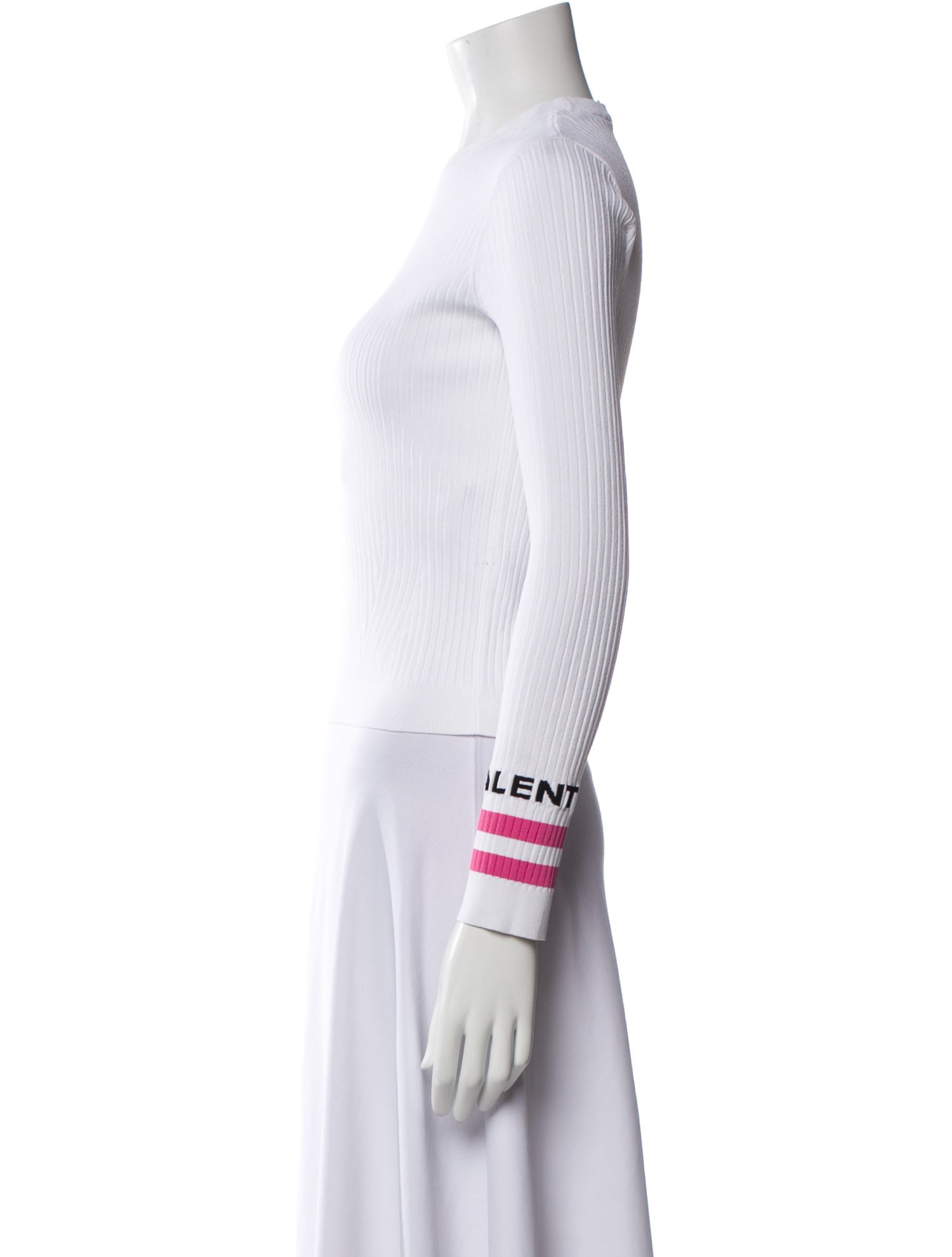 Valentino Mock Neck Long Sleeve Top