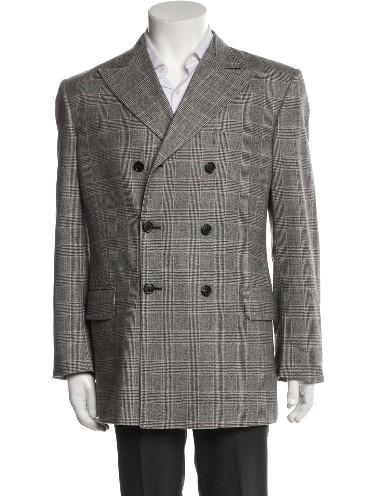 Valentino Virgin Wool Houndstooth Print Blazer