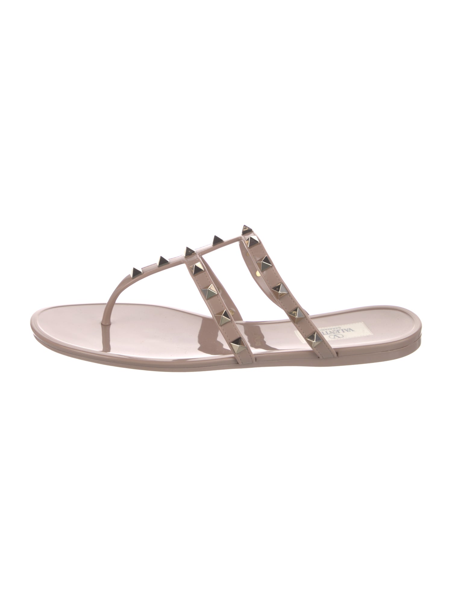 Valentino Rockstud Accents Rubber Slides