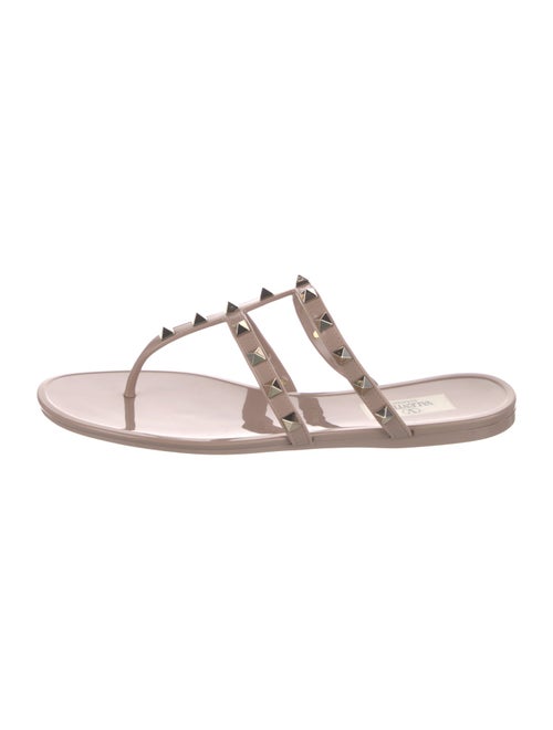 Valentino Rockstud Accents Rubber Slides