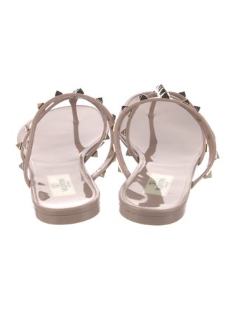 Valentino Rockstud Accents Rubber Slides