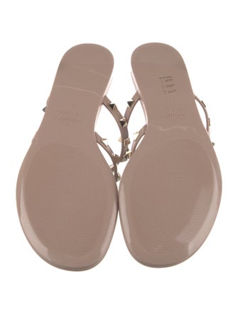 Valentino Rockstud Accents Rubber Slides