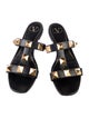 Valentino Rockstud Accents Leather Slides