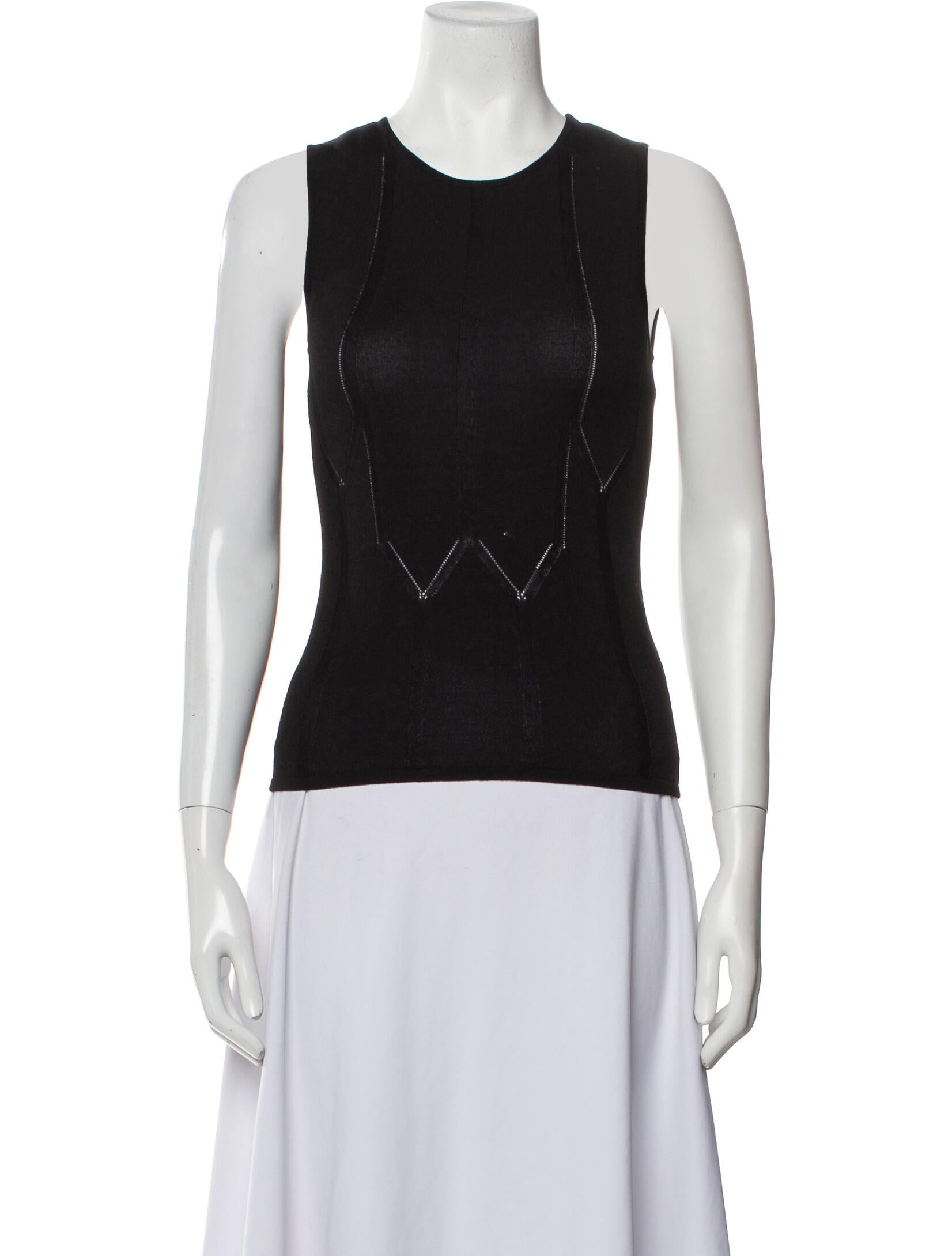 Valentino Crew Neck Sleeveless Top