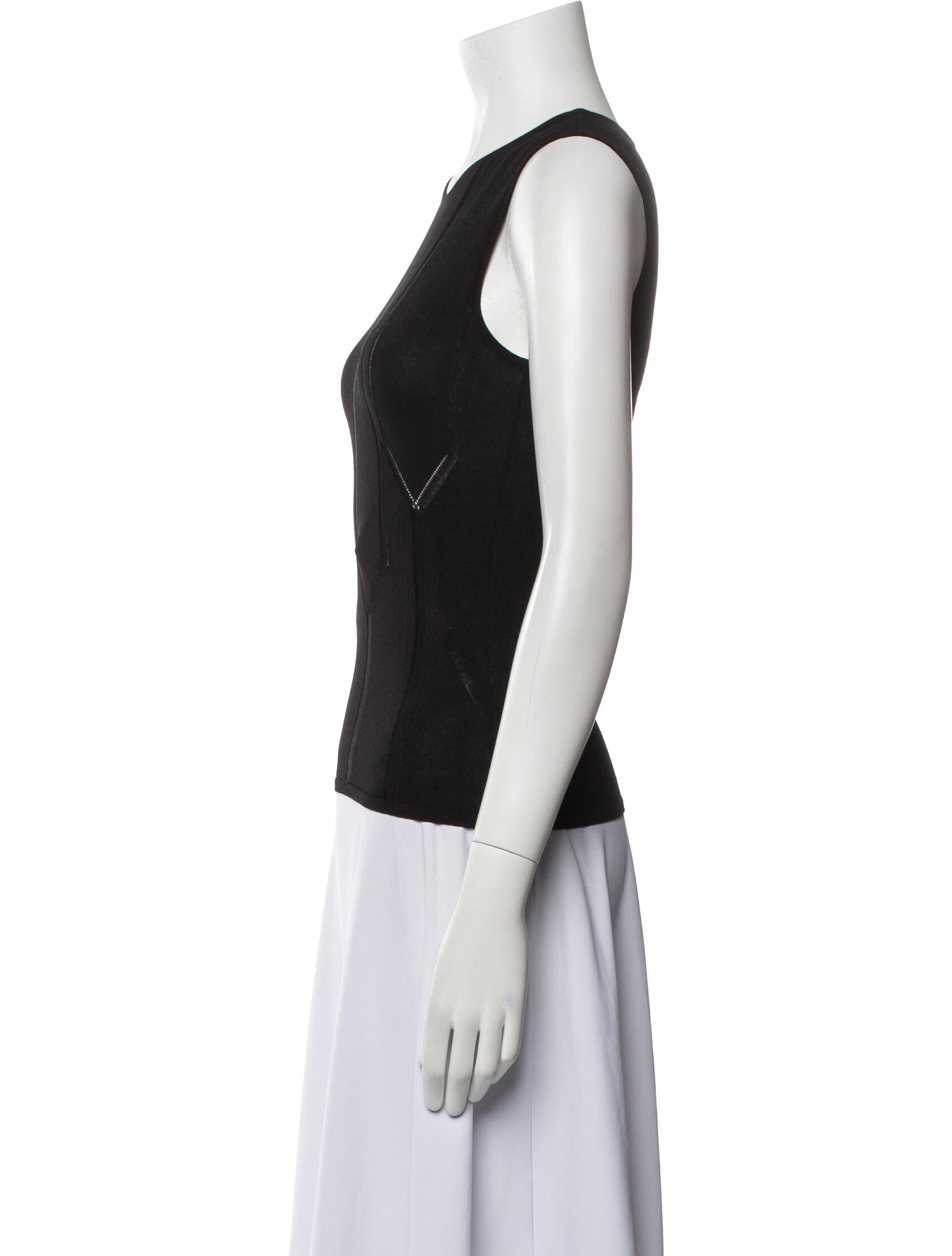 Valentino Crew Neck Sleeveless Top