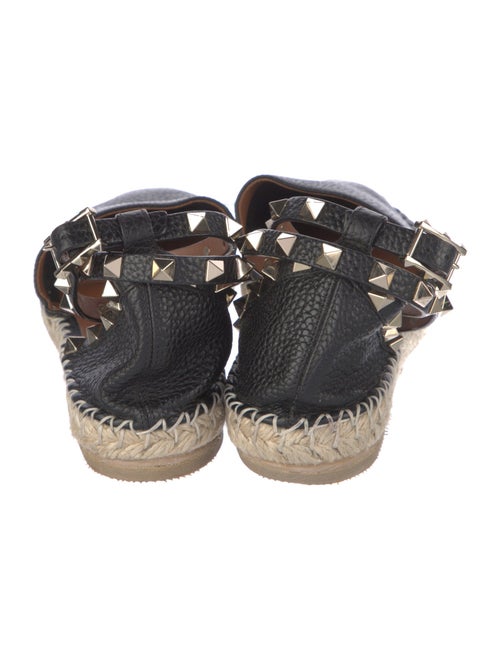 Valentino Rockstud Accents Leather Espadrilles