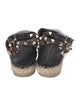 Valentino Rockstud Accents Leather Espadrilles