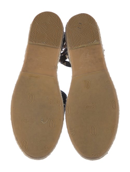 Valentino Rockstud Accents Leather Espadrilles