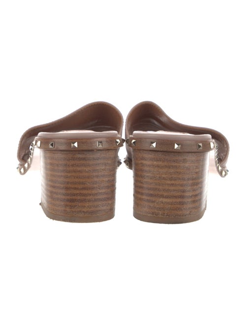 Valentino Rockstud Accents Leather Slides