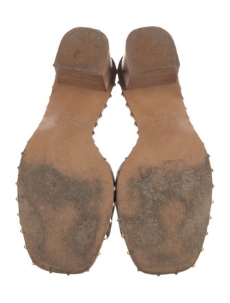 Valentino Rockstud Accents Leather Slides