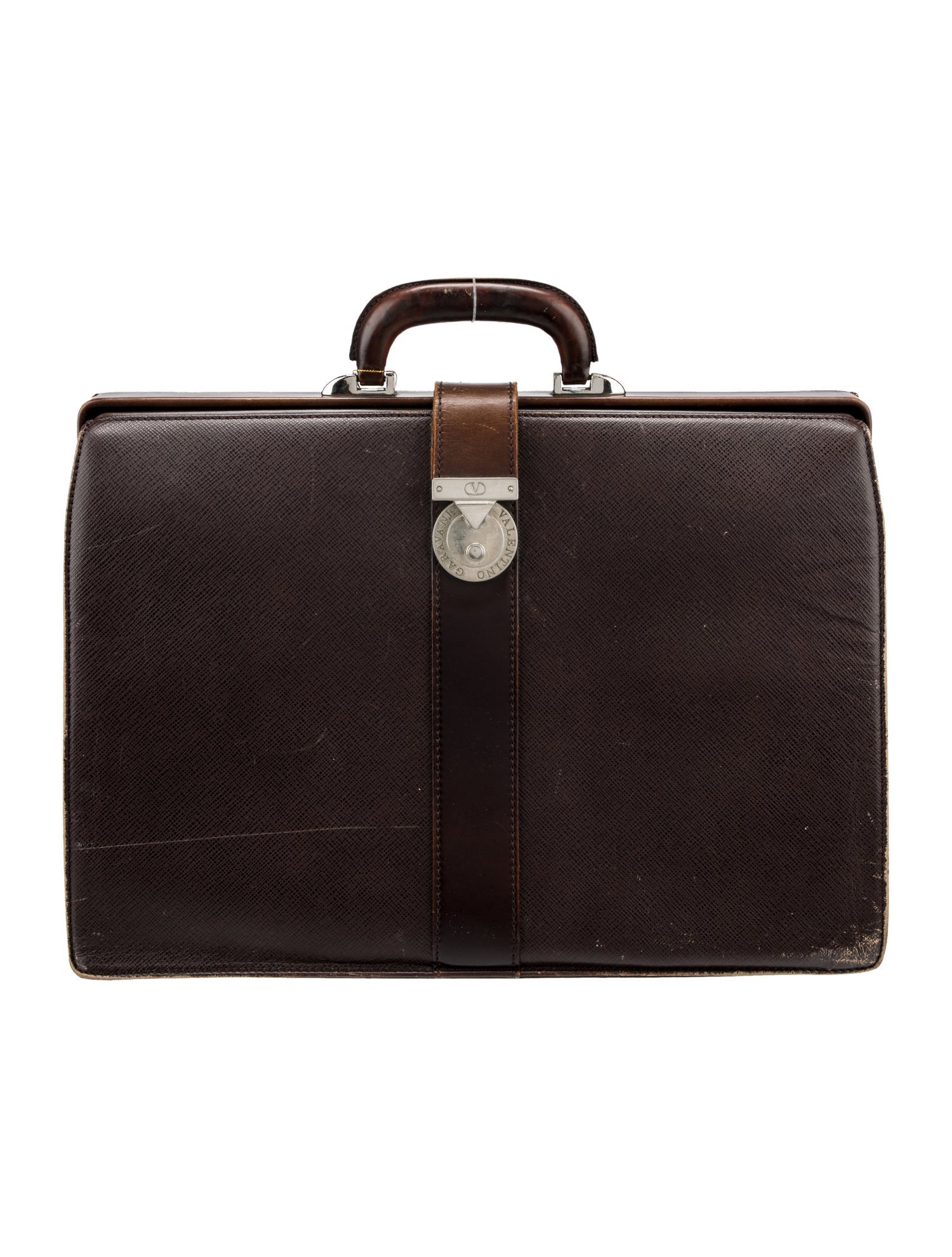 Valentino Leather Briefcase Vintage