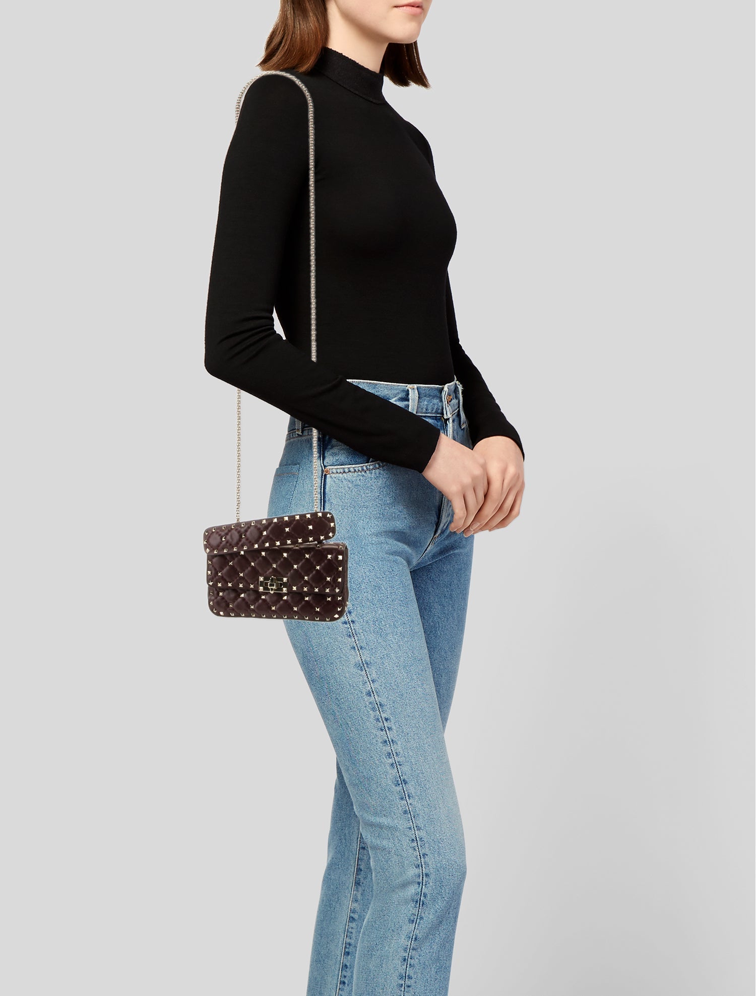 Valentino Quilted Top Handle Bag