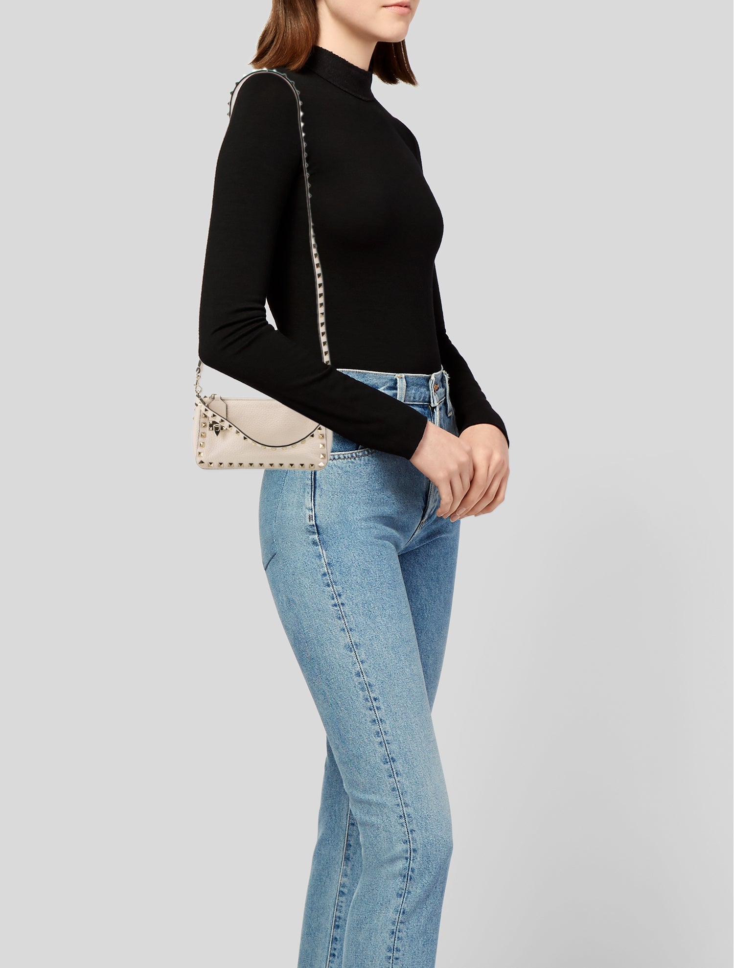 Valentino Rockstud Top Handle Bag