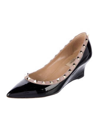 Valentino Rockstud Accents Patent Leather Pumps