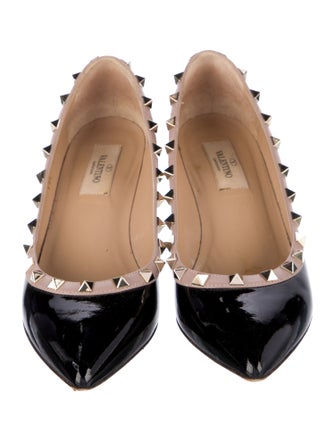 Valentino Rockstud Accents Patent Leather Pumps