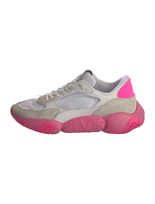 Valentino Mesh Colorblock Pattern Athletic Sneakers