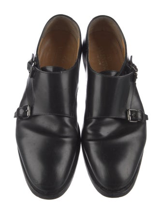 Valentino Rockstud Accents Leather Monk Straps