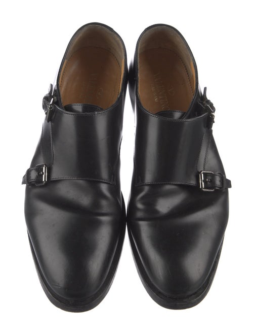 Valentino Rockstud Accents Leather Monk Straps