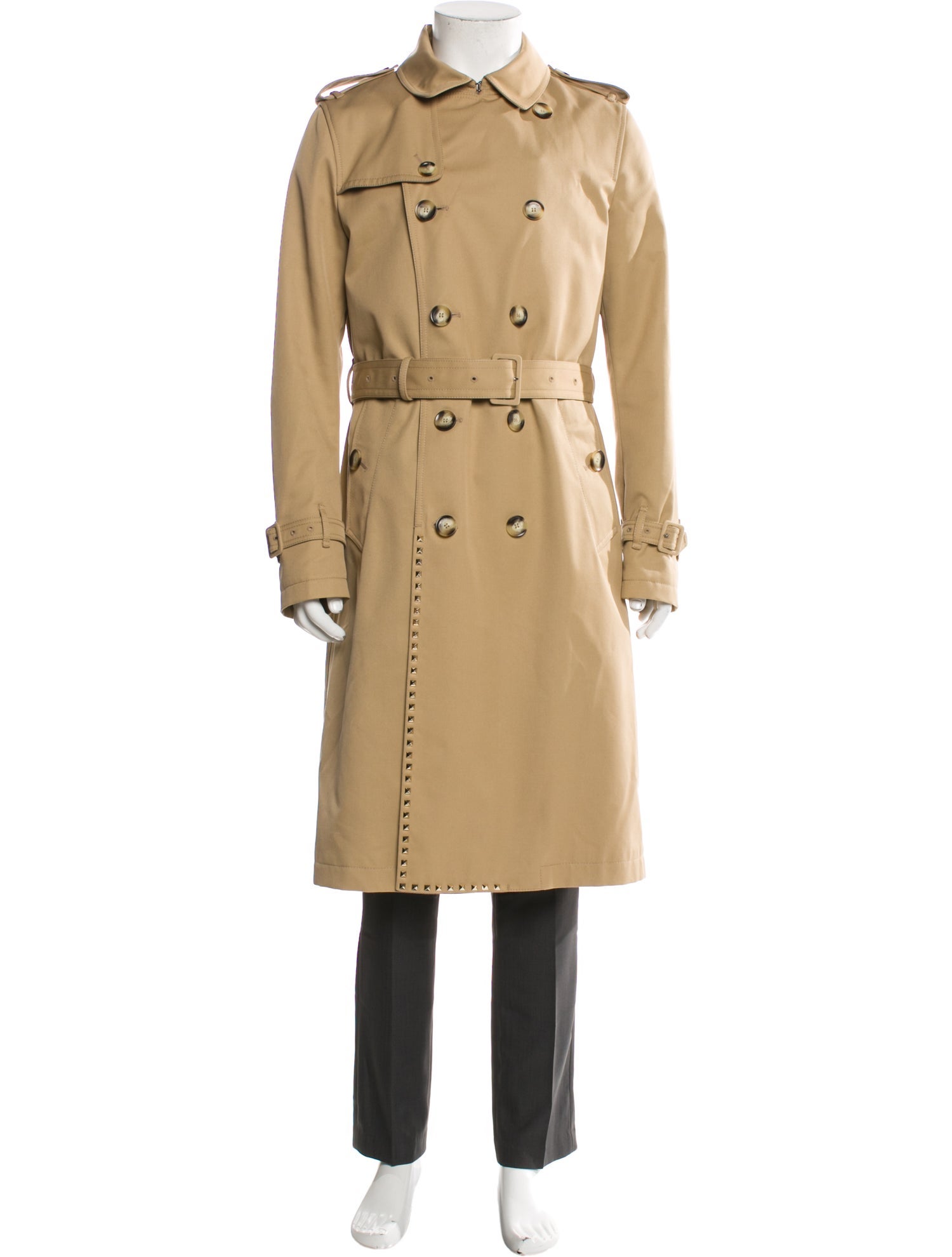 Valentino Rockstud Accents Trench Coat