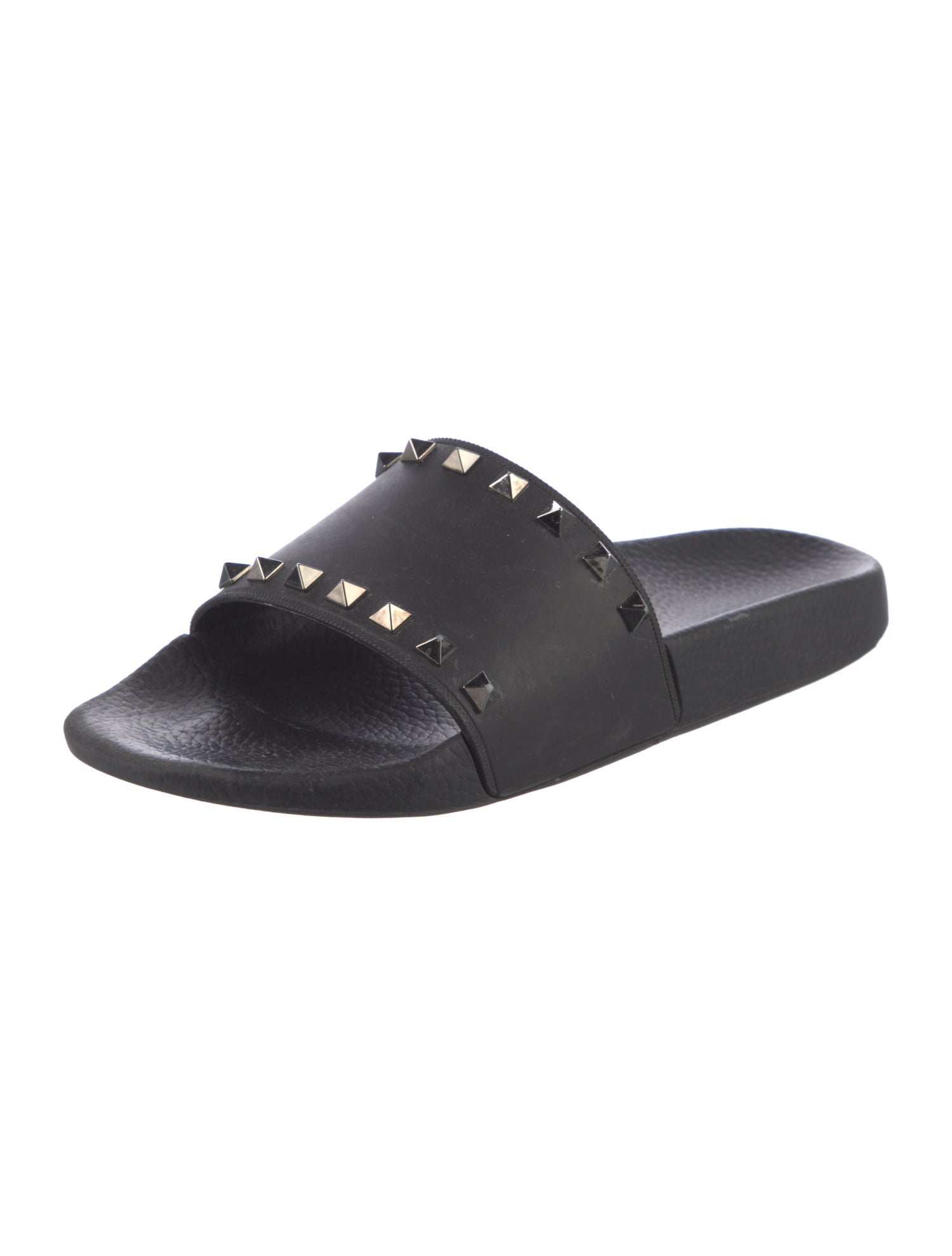 Valentino Rockstud Accents Rubber Slides
