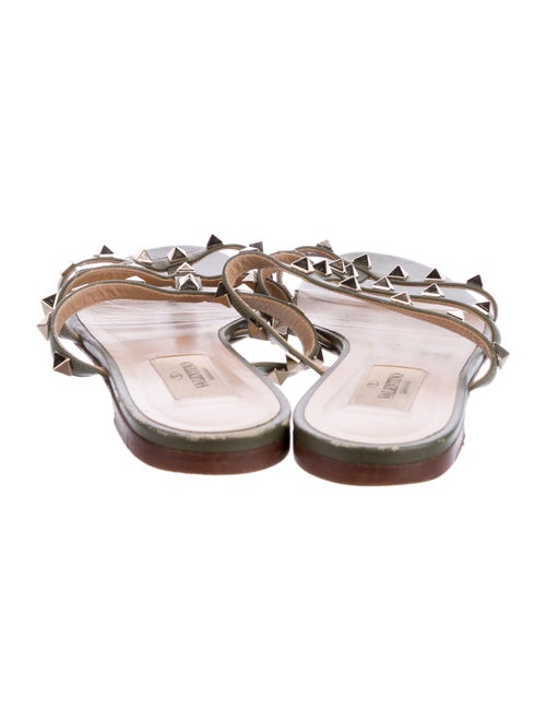 Valentino Rockstud Accents Leather Slides