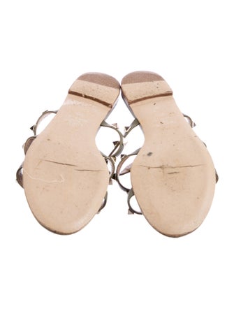 Valentino Rockstud Accents Leather Slides