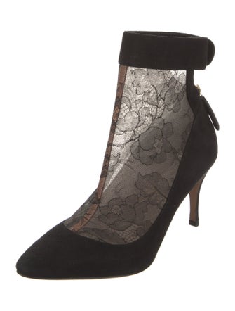 Valentino Lace Lace Pattern Sock Boots