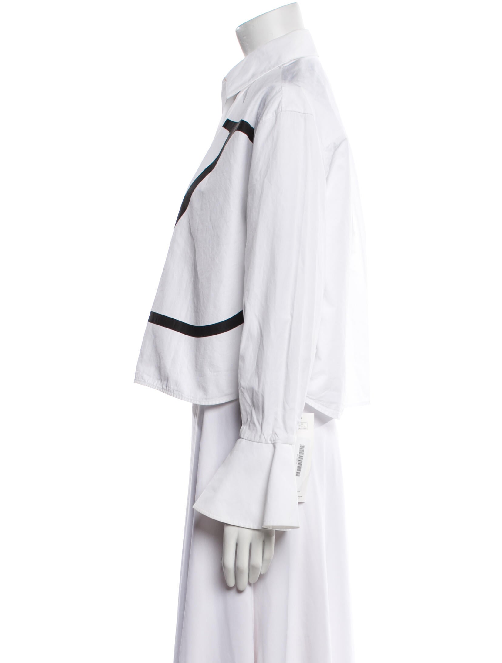 Valentino Long Sleeve Crop Top