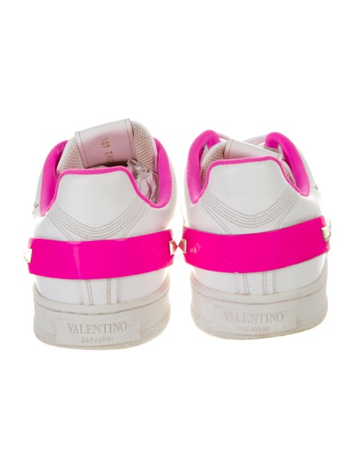 Valentino Rockstud Accents Leather Sneakers