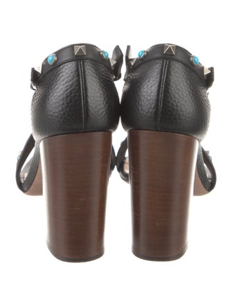 Valentino Rockstud Accents Leather Sandals