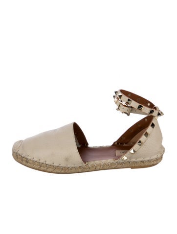 Valentino Flats Rockstud Accents Leather D'Orsay IT 39 | 9