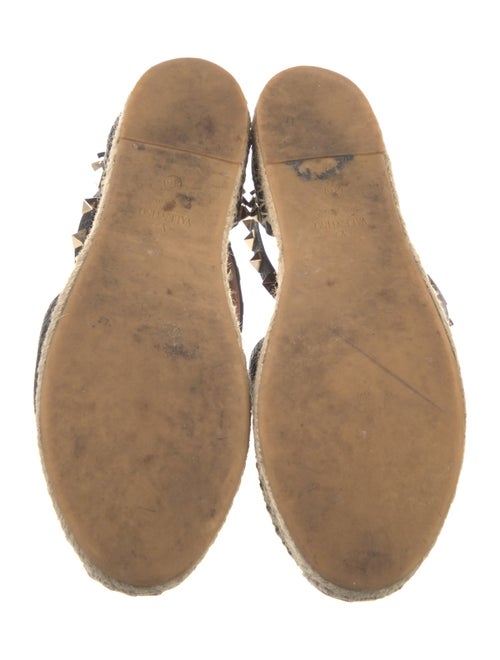 Valentino Rockstud Accents Leather Espadrilles
