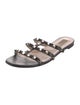 Valentino Rockstud Accents Leather Slides