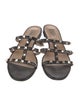 Valentino Rockstud Accents Leather Slides