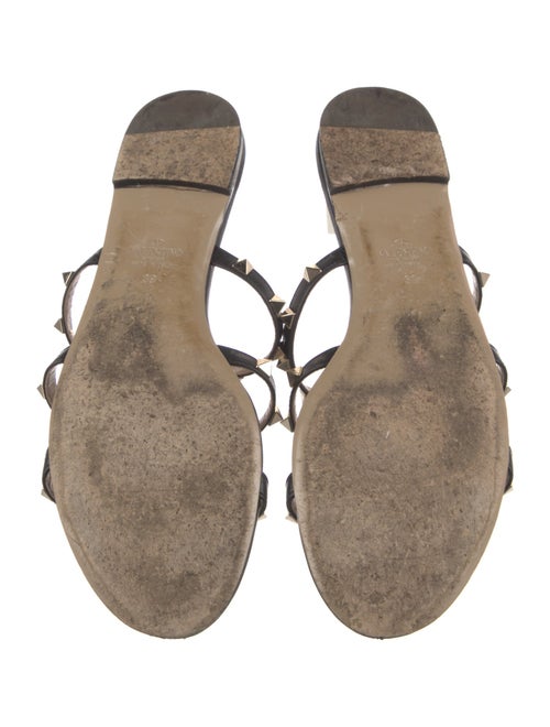Valentino Rockstud Accents Leather Slides