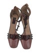 Valentino Patent Leather Colorblock Pattern T-Strap Pumps