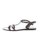 Valentino Rockstud Accents Rubber T-Strap Sandals