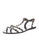 Valentino Rockstud Accents Rubber T-Strap Sandals