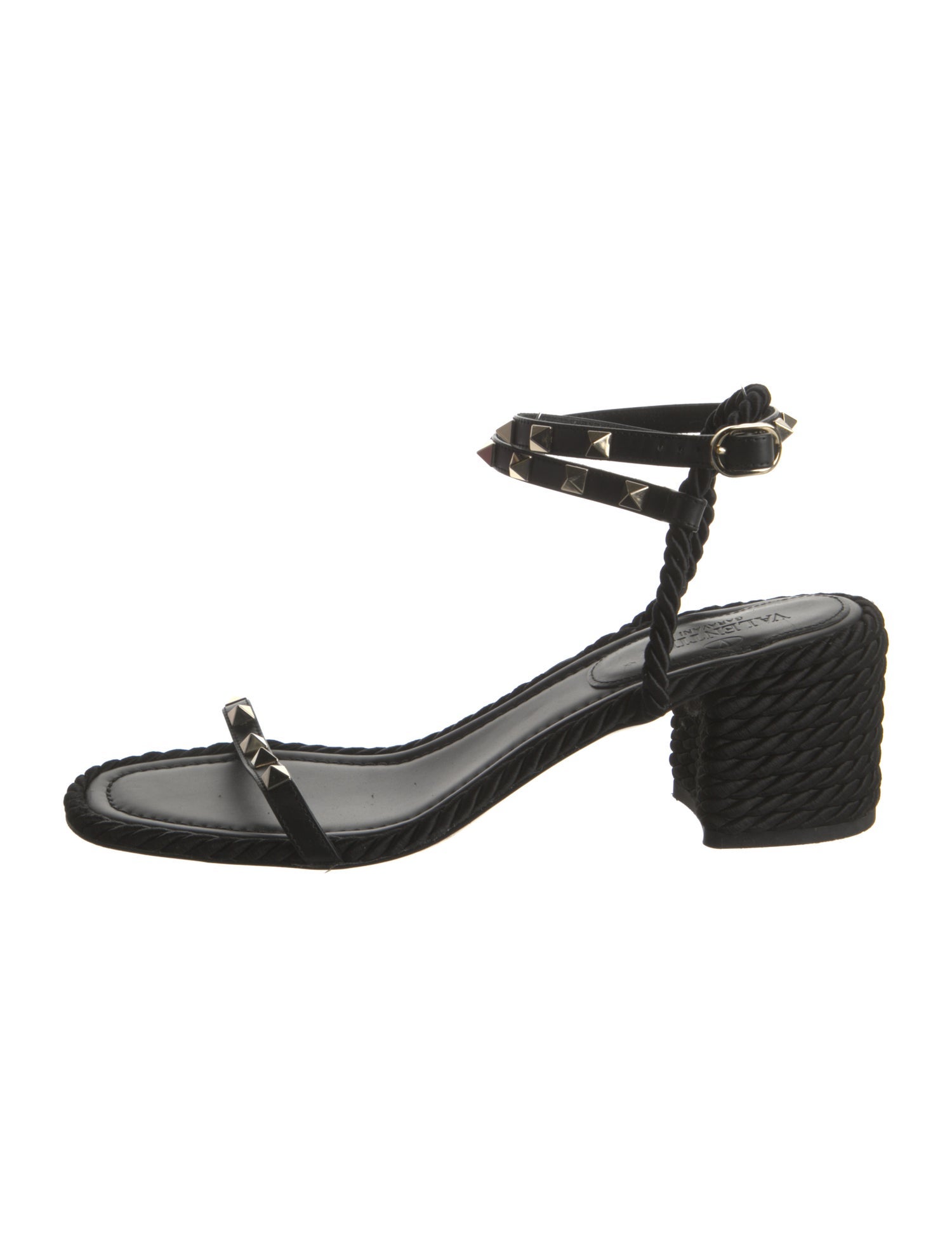 Valentino Rockstud Accents Leather Sandals