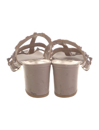 Valentino Rockstud Accents Leather Slides
