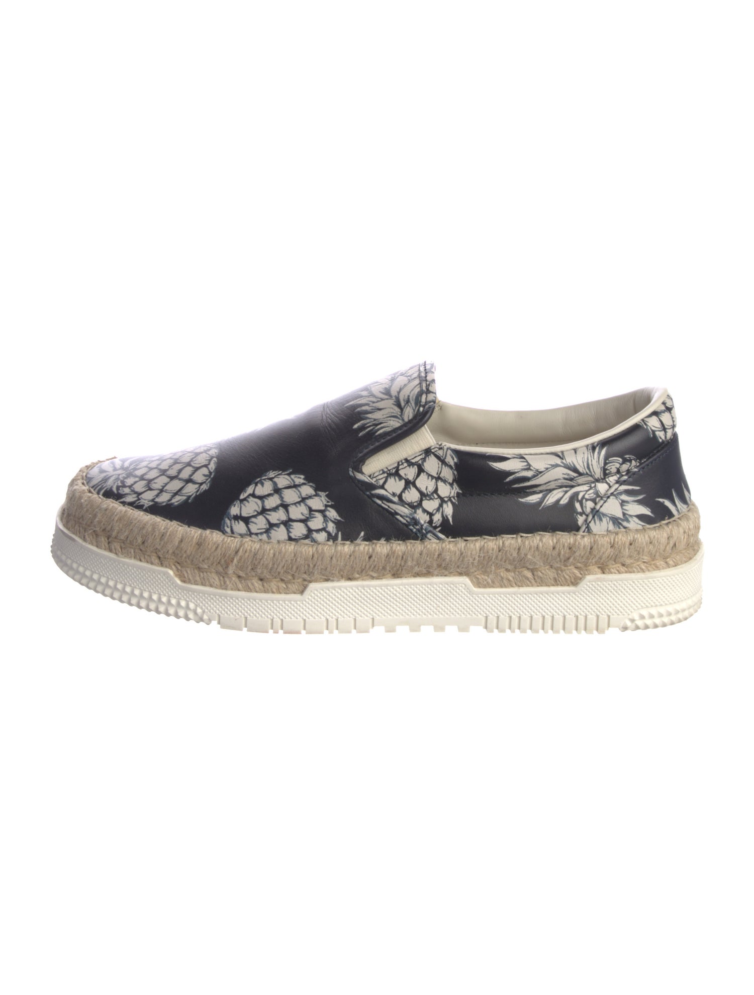 Valentino Leather Printed Espadrille Sneakers